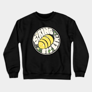 Floral Happy Hippie Fat Bee - Spring Bee Like Crewneck Sweatshirt